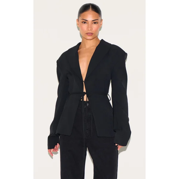 Petite Black Tailored Fitted Blazer