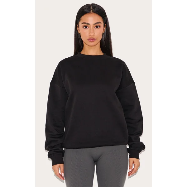 Petite Black Ultimate Basic Oversized Sweatshirt