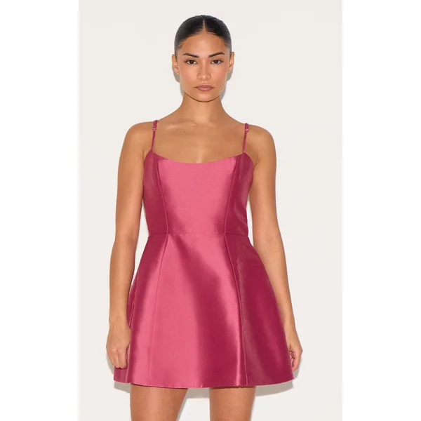 Petite Blush Rose Structured Shift Dress