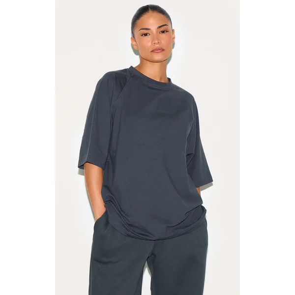 Petite Charcoal Oversized T-shirt