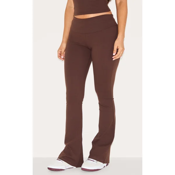Petite Coffee Snatched Sculpt Foldover Pants