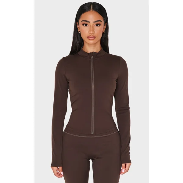 Petite Espresso Basic Sculpt Jacket