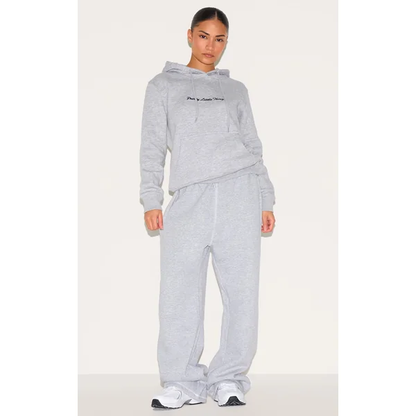Petite Grey Contrast Stitch Sweatpants