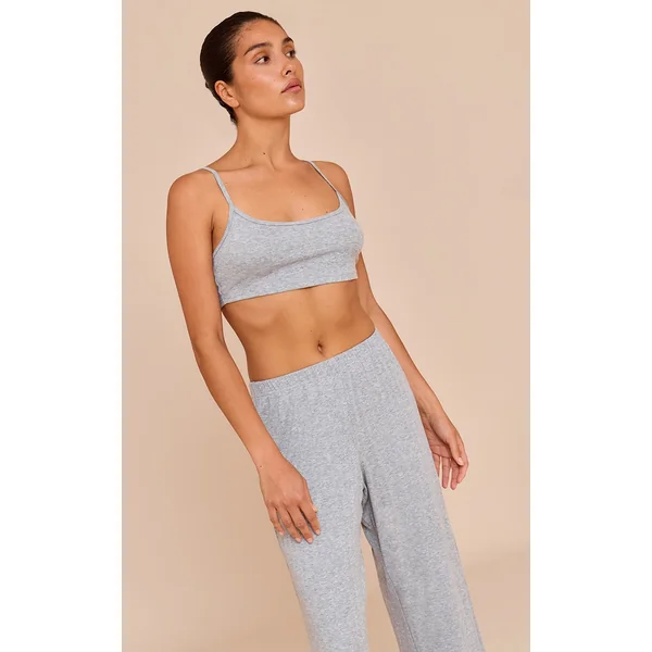 Petite Grey Marl Pointelle Pj Bralette
