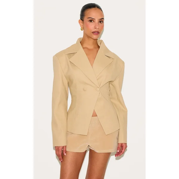 Petite Latte Fitted Blazer