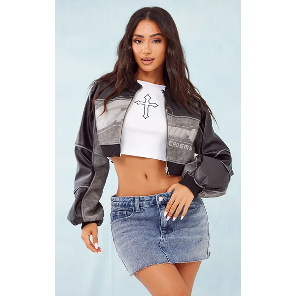 Petite Light Blue Frayed Denim Mini Skirt