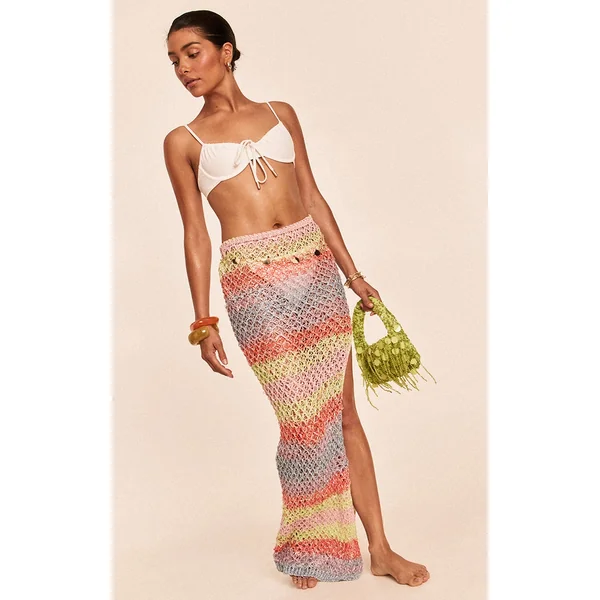 Petite Multi Glitter Knit Maxi Skirt