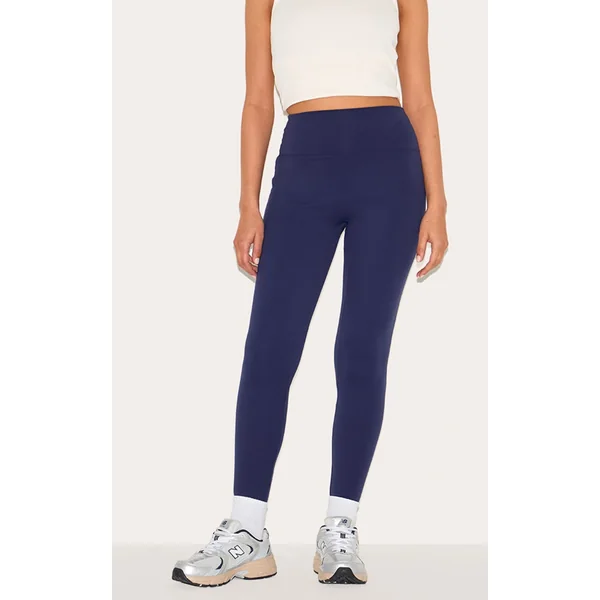 Petite Navy Sculpt High Waist Gym Leggings