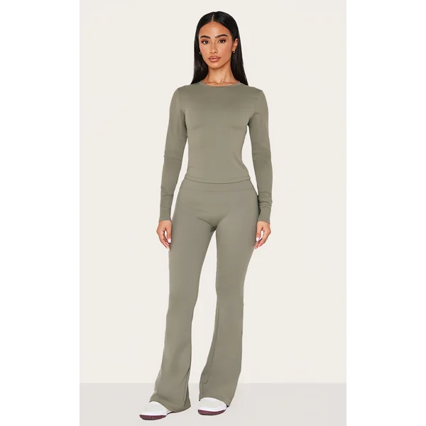 Petite Olive Sculpt High Waist Flared Yoga Pants