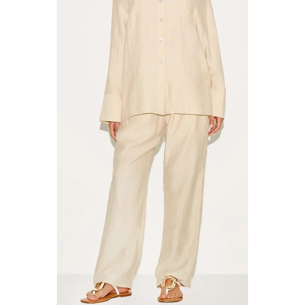 Petite Stone Woven Wide Leg Pants