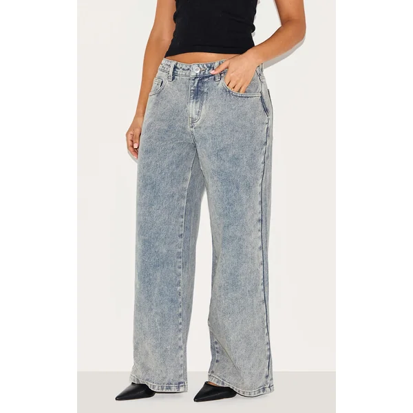 Petite Vintage Wash Washed Low Rise Boyfriend Jeans