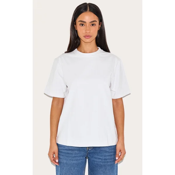 Petite White Premium Cotton Oversized T-shirt