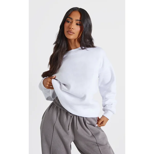 Petite White Ultimate Basic Oversized Sweatshirt