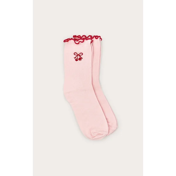Pink Cherry Graphic Socks