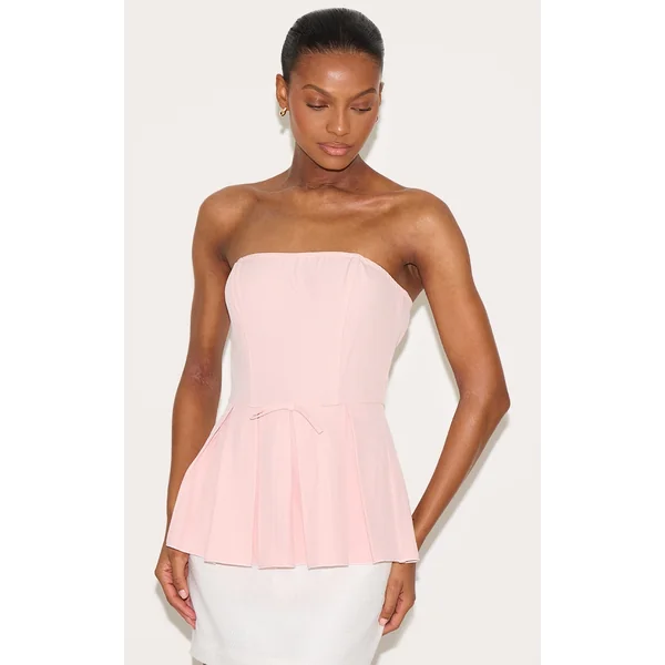 Pink Pleated Bandeau