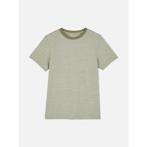 Pinstripe T-Shirt - Olive