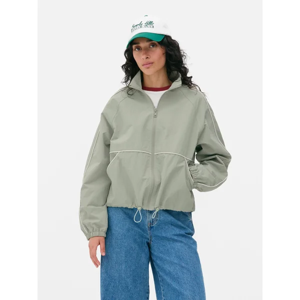 Piped Windbreaker - Light Green