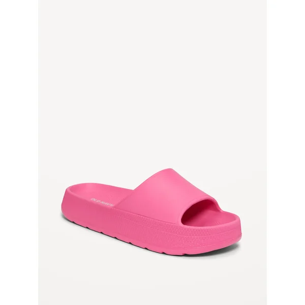 Platform Slide Sandals for Girls (Partially Plant-Based) - Pink Premiere