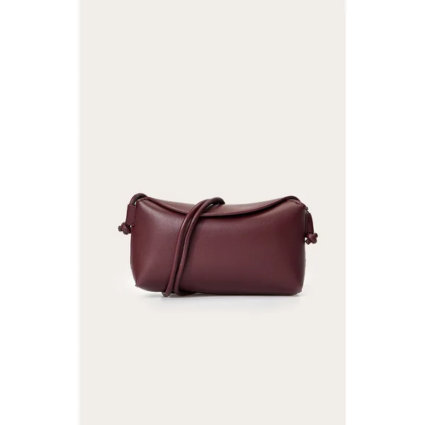 Plum Soft PU Spaghetti Strap Cross Body Bag