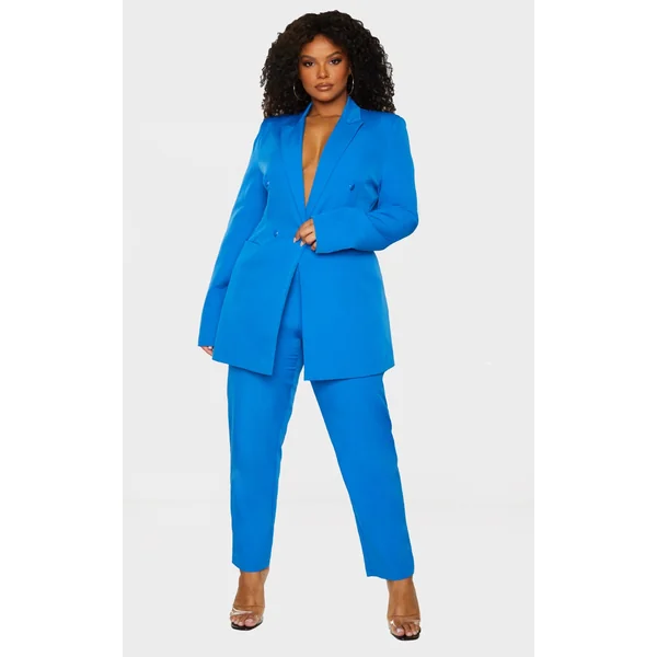 Plus Blue Cropped Pants