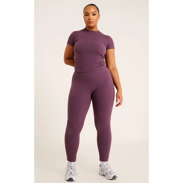Plus Eggplant Snatched Sculpt Leggings