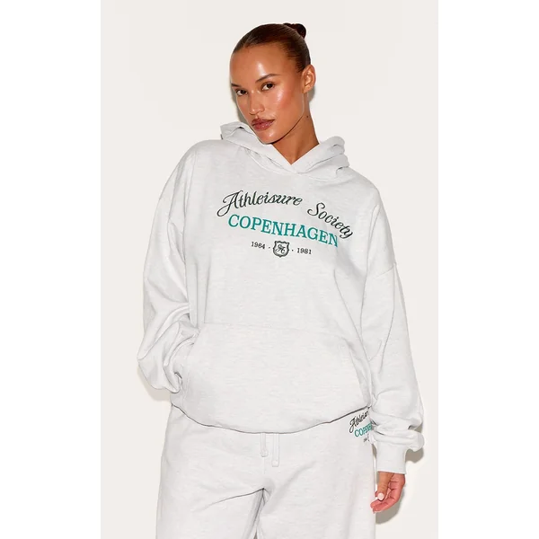 Plus Grey Premium New York Embroidered Hoodie