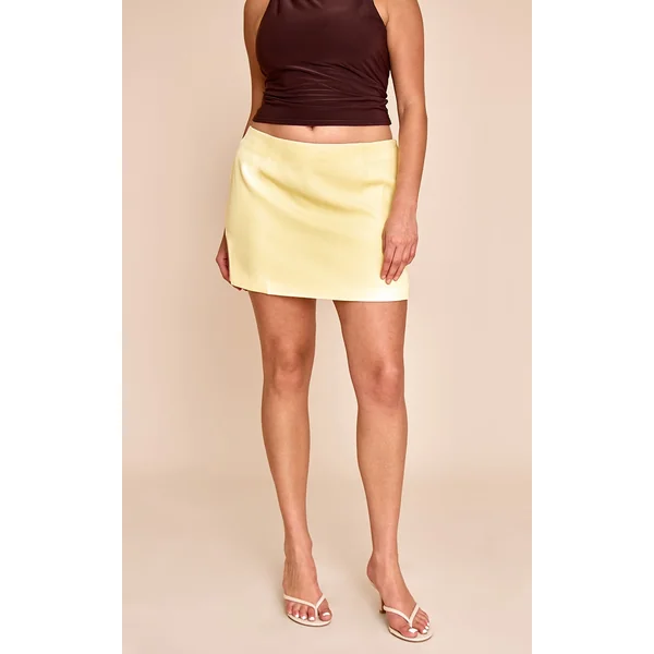 Plus Lemon Woven A Line Mini Skirt