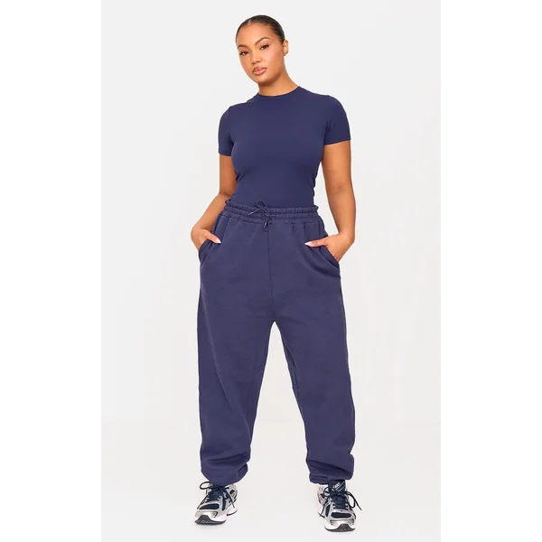 Plus Navy Premium Cuffed Sweat Sweatpants