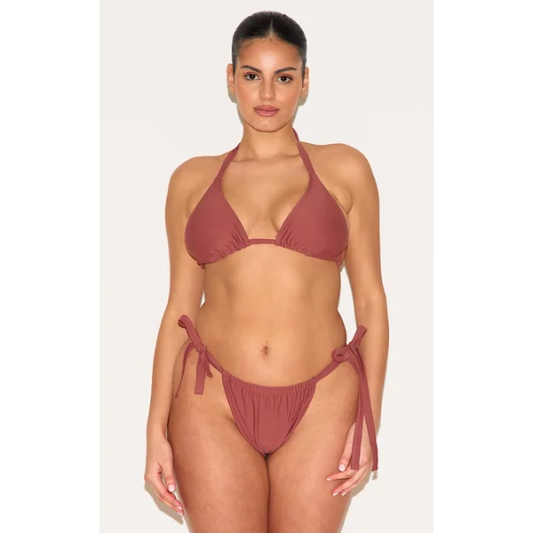 Plus Rust Basic Triangle Bikini Top
