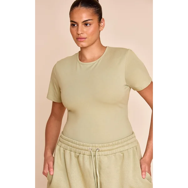 Plus Sage Green Cap Sleeve Bodysuit