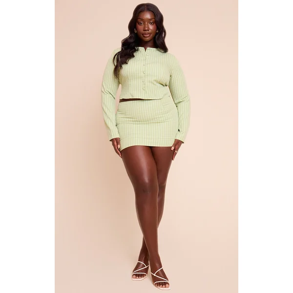 Plus Sage Mini Skirt