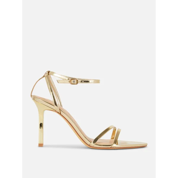 Pointed Toe Dressy Sandals - Gold