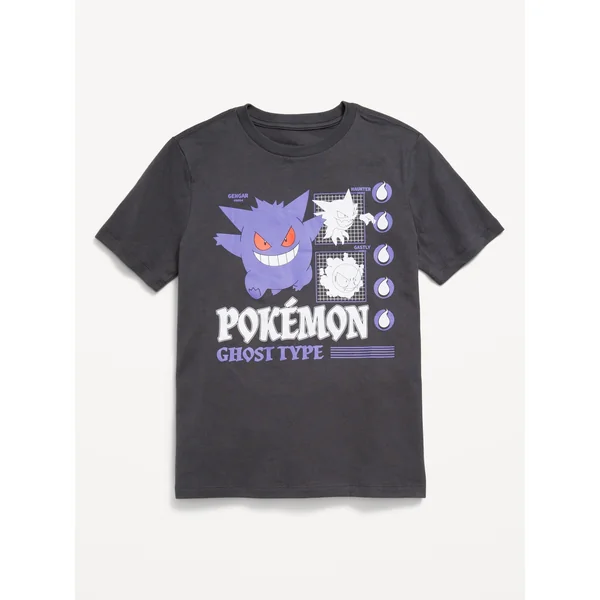 Pokémon™ Gender-Neutral Graphic T-Shirt for Kids - Black