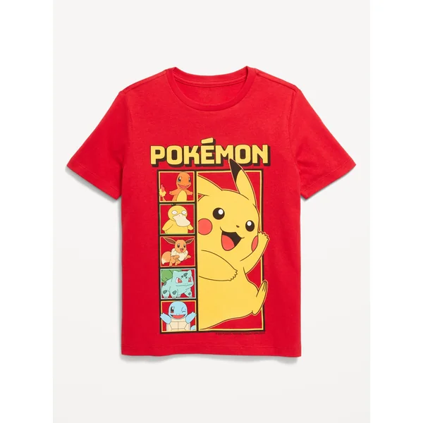 Pokémon™ Gender-Neutral Graphic T-Shirt for Kids - ROBBIE RED