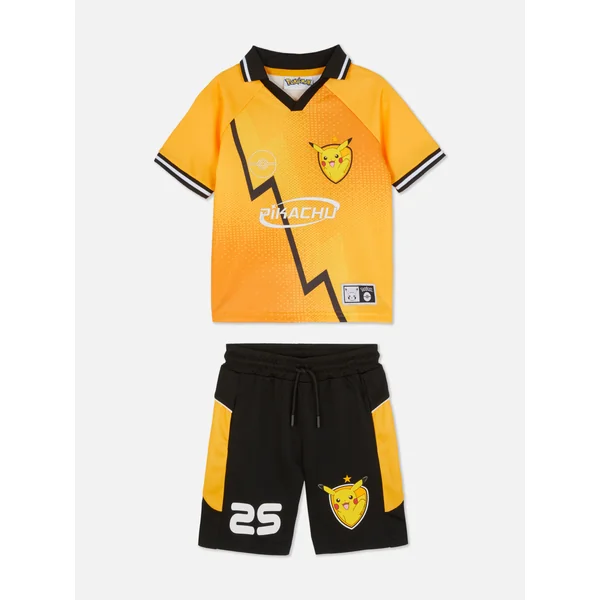 Pokémon Pikachu Sporty T-Shirt and Shorts - Yellow