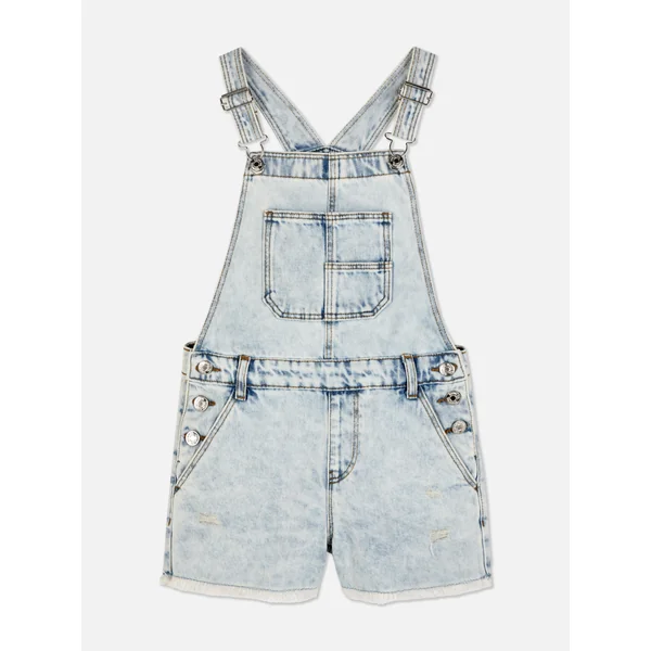 Pouch Pocket Shortalls - Light Blue