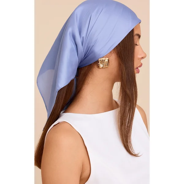 Powder Blue Satin Bandana