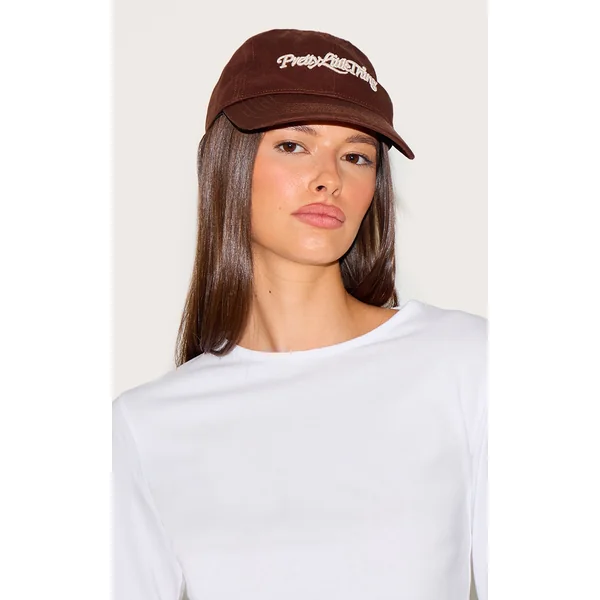 Pretty Little Thing Cream Embroidered Chocolate Cap