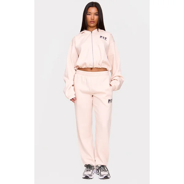 PRETTYLITTLETHING Baby Pink Oversized Cuffed Sweatpants