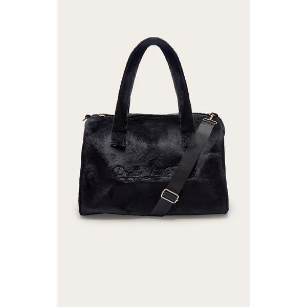 PRETTYLITTLETHING Black Signature Travel Bag