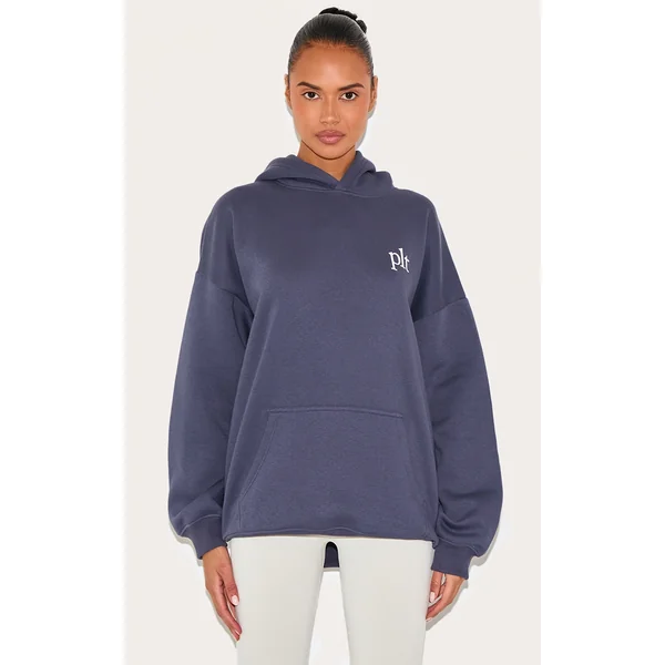 PRETTYLITTLETHING Midnight Blue Oversized Hoodie