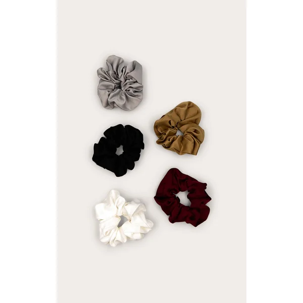 PRETTYLITTLETHING Multi Tonal Oversized Multipack Scrunchies