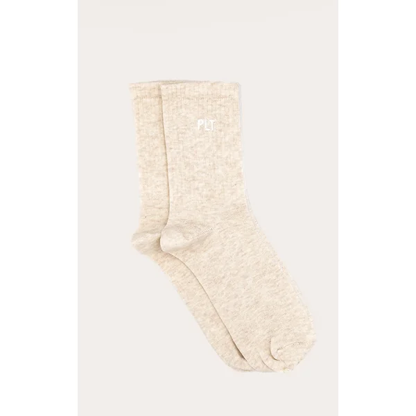 PRETTYLITTLETHING Oatmeal Ankle Socks