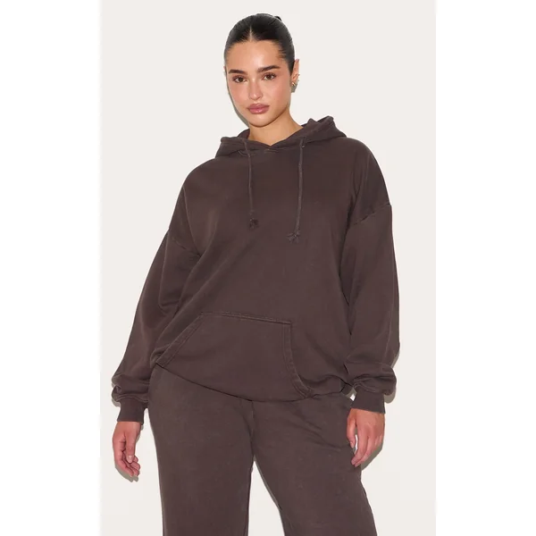 PRETTYLITTLETHING Shape Chocolate Hoodie