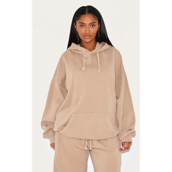 PRETTYLITTLETHING Shape Stone Hoodie