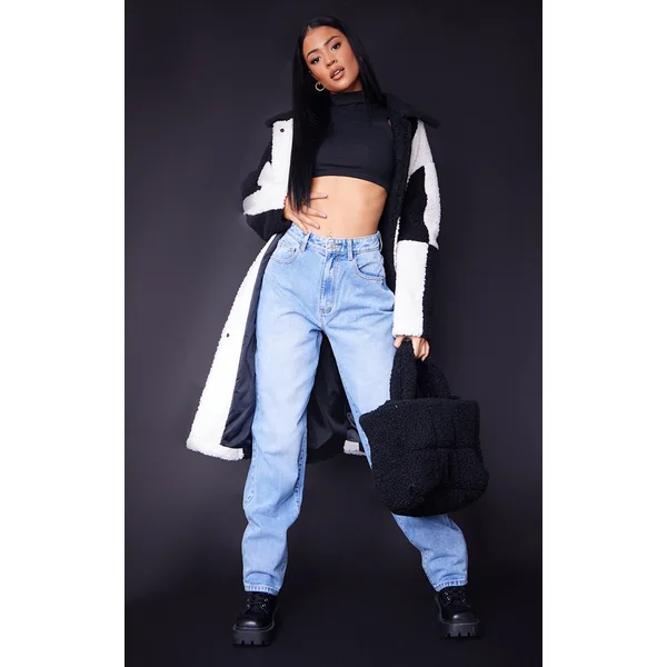 PRETTYLITTLETHING Tall Light Blue Washed High Waist Boyfriend Jeans