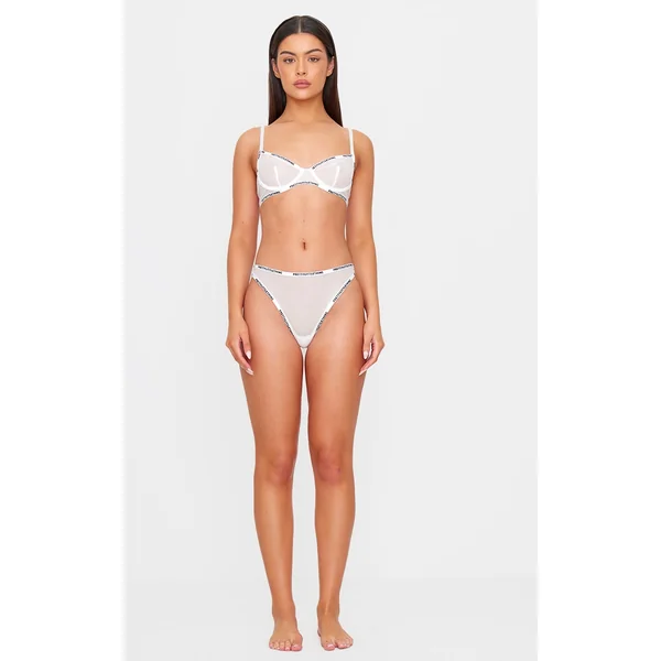 PRETTYLITTLETHING White Mesh Panties
