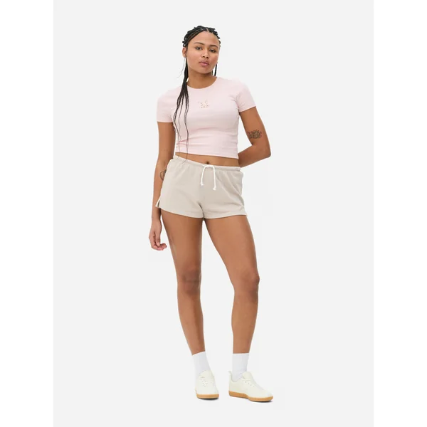 Printed Baby Tee - Light Pink