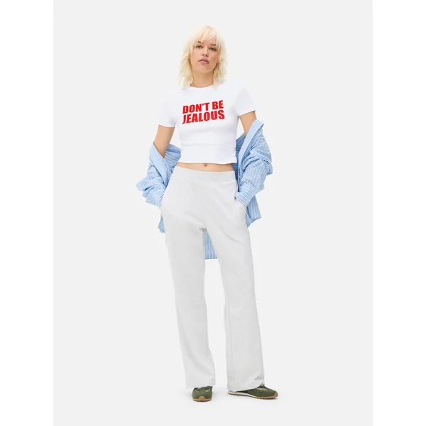 Printed Baby Tee - White