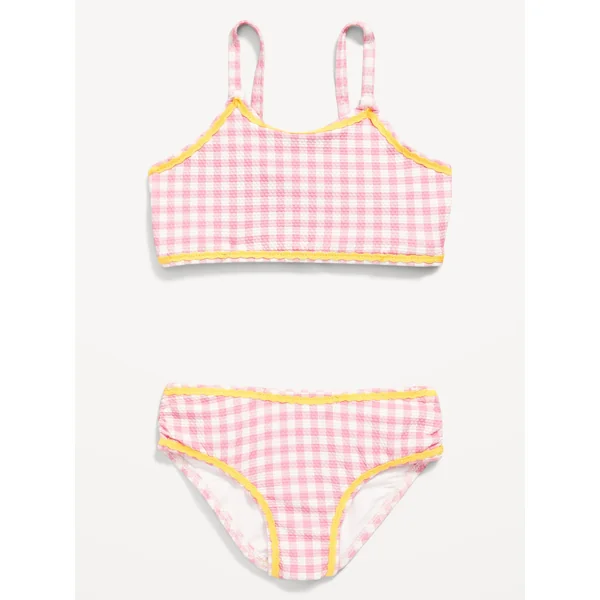 Printed Bikini Swim Set for Toddler & Baby - Pink Gingham